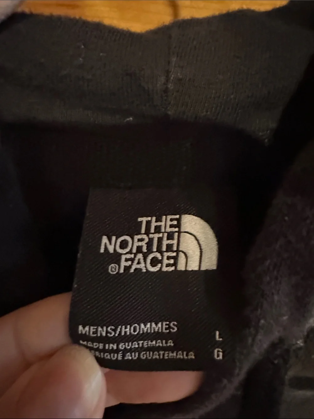 The North Face Black Pullover Hoodie with White Logo Square